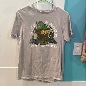 Gray owl tee-shirt